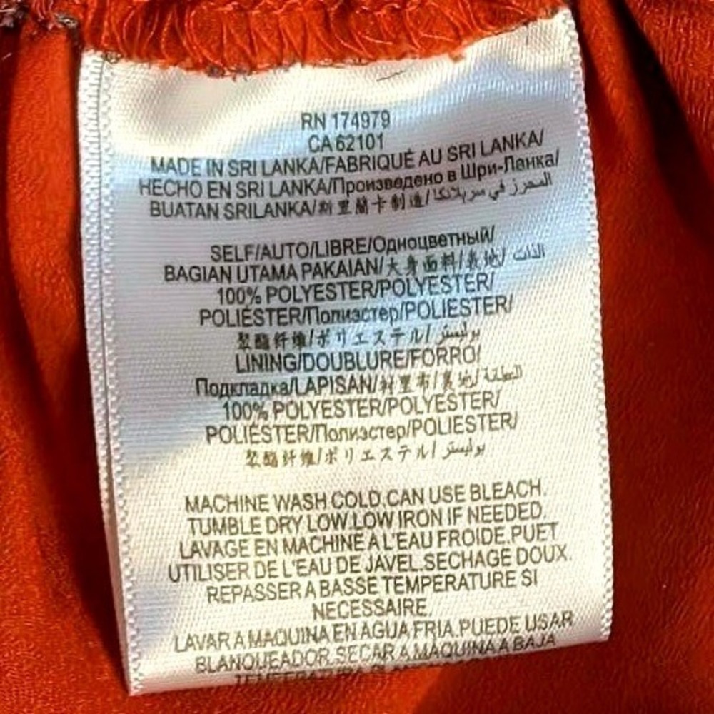 BCBGeneration ~ Romper ~ Size Small~ Orange/Multi Geometric/Cold Shoulder/V-Neck - Picture 4 of 8